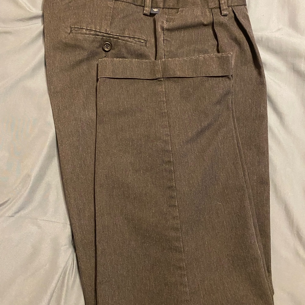 Dockers Charcoal Grey Chinos Flat Front Cotton Twill
